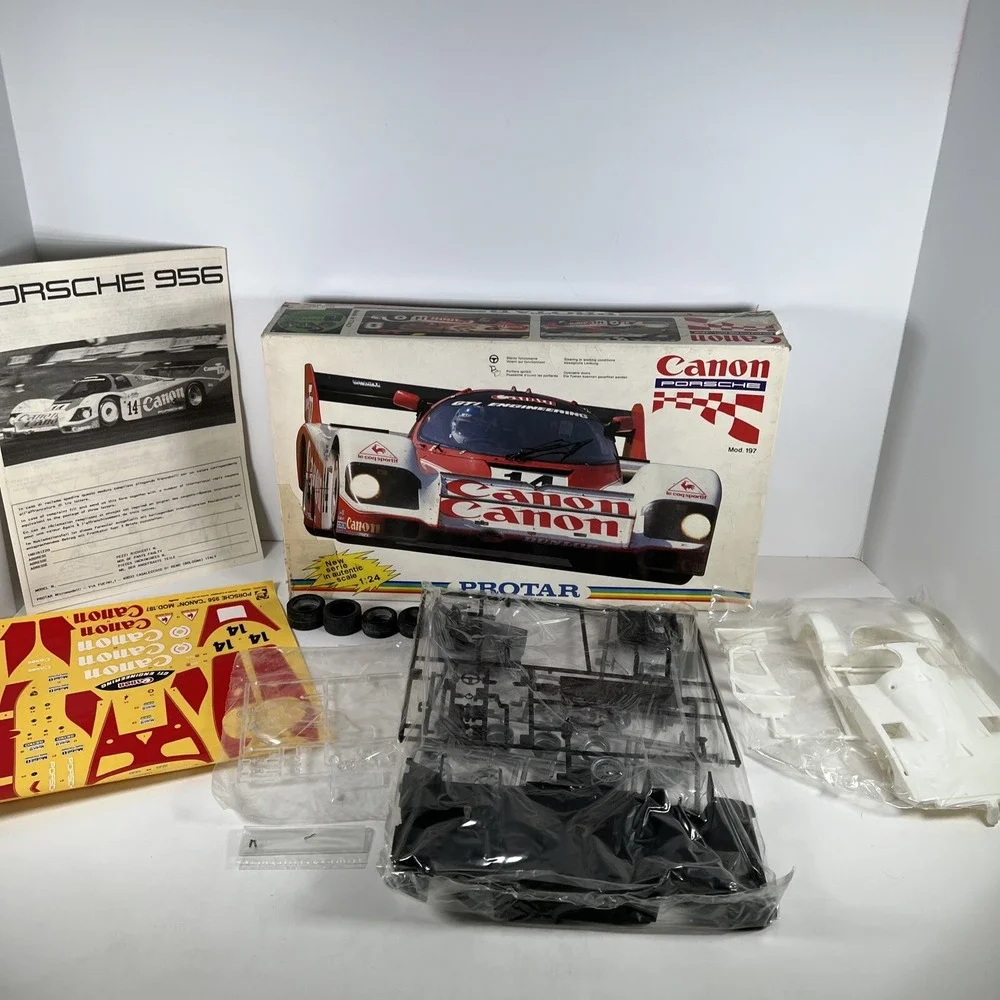 Protar‎ Porsche 956 Canon race car model kits in 1/24 Open Box SEALED PARTS